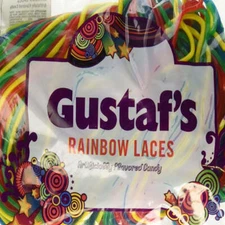 Gustaf’s Rainbow Licorice Laces – Fruity Shoestring Candy – 2 lb Bulk Bag