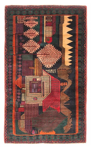 Traditional Vintage Hand-Knotted Carpet 2'10" x 4'8" Wool Area Rug