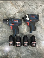 BOSCH PS41 + PS31 Drill And Impact With 4 Batteries Lot