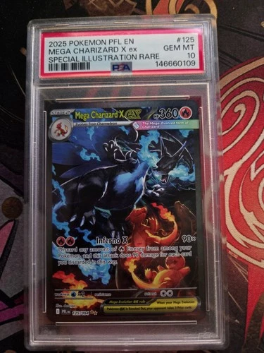 Pokemon 2025 - Mega Charizard X EX 125/94 Phantasmal Flames SIR GEM MINT PSA 10