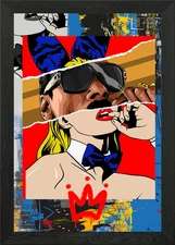 Pop art graffiti Framed Wall Art Poster Canvas Print Picture