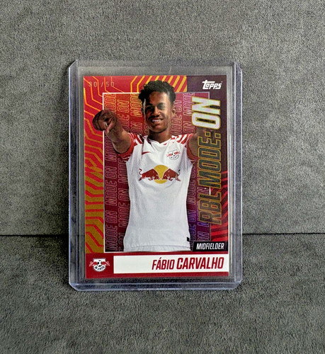 Fabio Carvalho, Topps 100 RB Leipzig 2024, Mode-On Red Parallel, /50