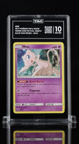2019 Pokemon MEW Sun & Moon Black Star Promo Pin RANK 1 (pop 3) SM215 tag 10