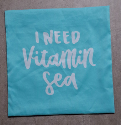 Kissenhülle Maritim 40x40 I NEED VITAMIN SEA Kissenbezug Dekokissen Sofakissen