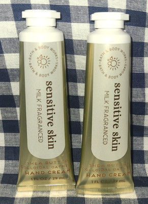 ALL NEW 2-Pack Milk Sensitive Skin Hand Cream 1 oz Bath & Body Works SHIPS FREE!