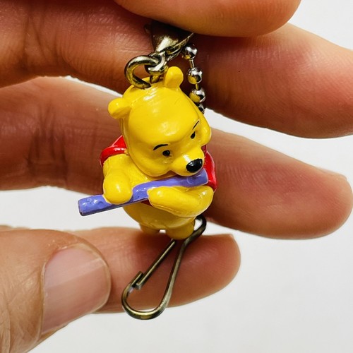 Disney Coca Cola Pooh Bear Flute Figure Keychain Clip Music Keyring Charm Hang - Picture 8 of 12