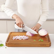 Acacia Wood Cutting Boards for Kitchen,Large Wooden Cutting Boards for Chopping