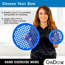 Cando Hand Exercise Web 14in Heavy Blue LATEX Finger Wrist Forearm Stroke Rehab