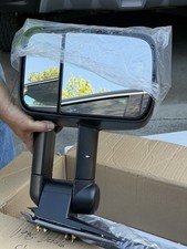 New Pair Towing Mirrors Manual Operated For 1997-3003 Ford F150250 Black Manual