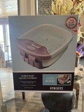 Homedics Bubble Bliss Deluxe Foot Batch Heated Massaging Foot Spa Pink NEW Gift