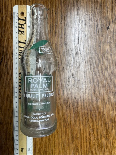 Vintage 1953 6 oz. Botella de refresco Royal Palm embotellada por Coca Cola Oswego NY - Imagen 2 de 4