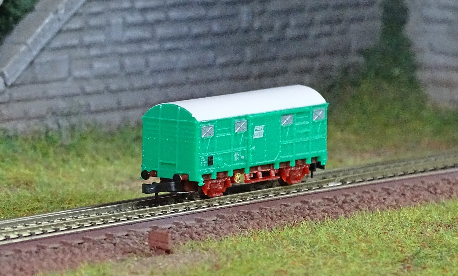 Wagon miniature G4 SNCF Azar W02-FR train fret vert miniature échelle Z 1/220