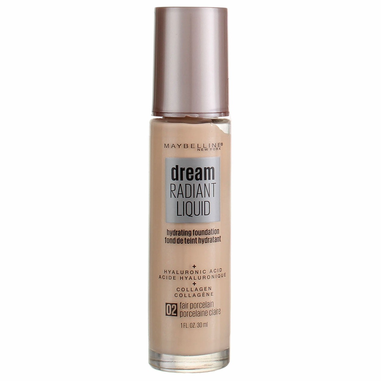 5 Pack Maybelline Dream Radiant Liquid Hydrating Foundation in Fair Porcelain 2 for Dewy Skin
