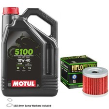 GZ 125 Marauder Oil & Filter Motul 5100 10w40 4L Suzuki GZ 125 Marauder 2005