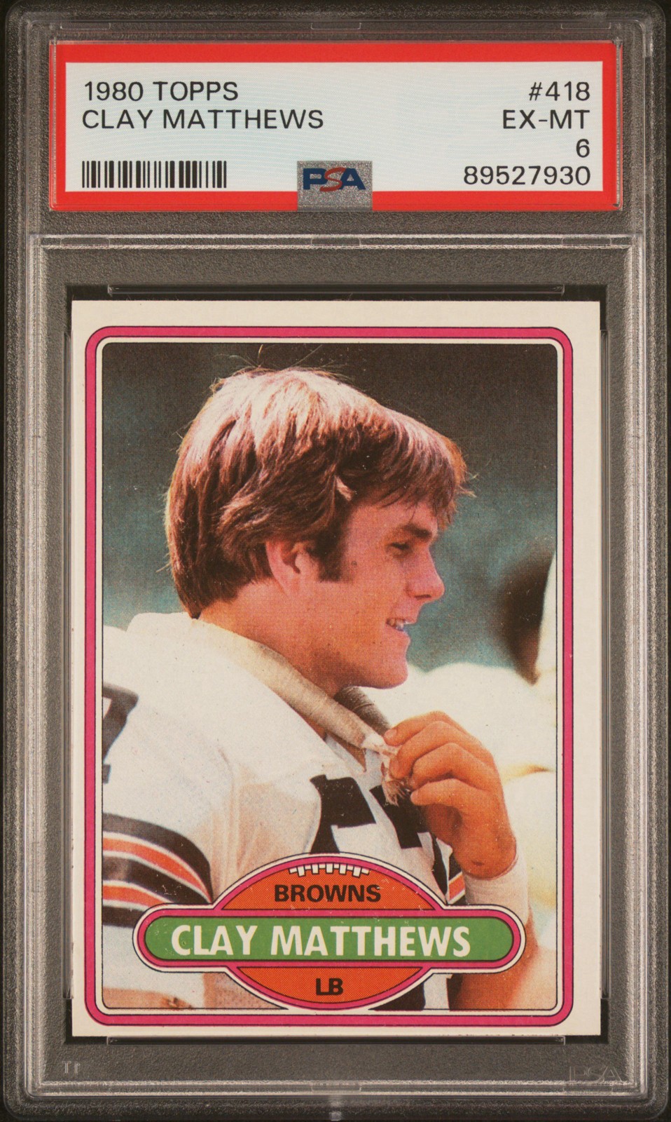 1980 Topps - Clay Matthews #418 (RC) - PSA 6