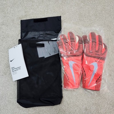 Nike Size 8.5 Phantom Dynamic Fit Goalkeeper Soccer Gloves Red IF8190-635