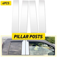 For 2004-2014 Ford F150 Super Cab Crew Chrome Pillar Post Door Window Trim 4pcs