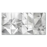 Glasuhr Wanduhr Mit FließEnden Zeigern 3D-Abstraktion WeißE Zeiger 60X30 Cm