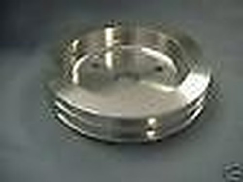 Small Block Chevy Polished Aluminum crank shaft Pulley double groove billet lowe - Picture 2 of 2