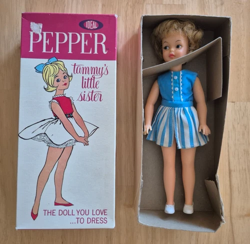 Ideal Pepper Tammy’s Little Sister Original Box New Booklet Vintage 1964 Doll