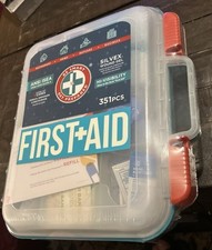 First Aid Kit, Hard Teal Case 351 Pieces Exceeds OSHA & ANSI Guidelines, Sealed