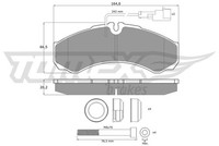 Tomex Brakes Bremsbelagsatz, Scheibenbremse TX 11-112 Passend FüR Iveco