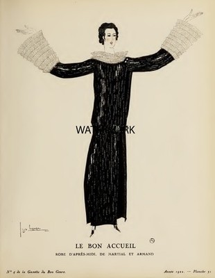 George Barbier Fashion #35 - Le Bon Accueil ARMAND  - REPRODUCTION
