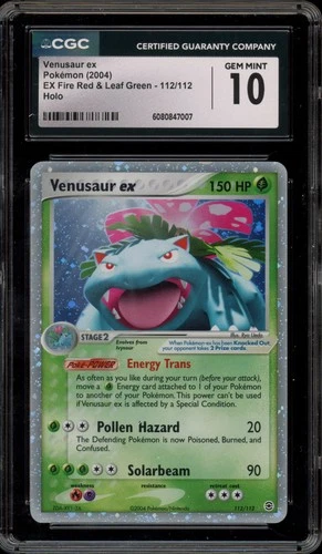 Pokemon Venusaur ex EX Fire Red & Leaf Green Holo Ultra Rare #112 CGC 10
