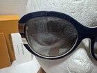LOUIS VUITTON Soupcon Blue Frame Cat Eye Silvertone Logo Arms Sunglasses Z0592W — photo 7