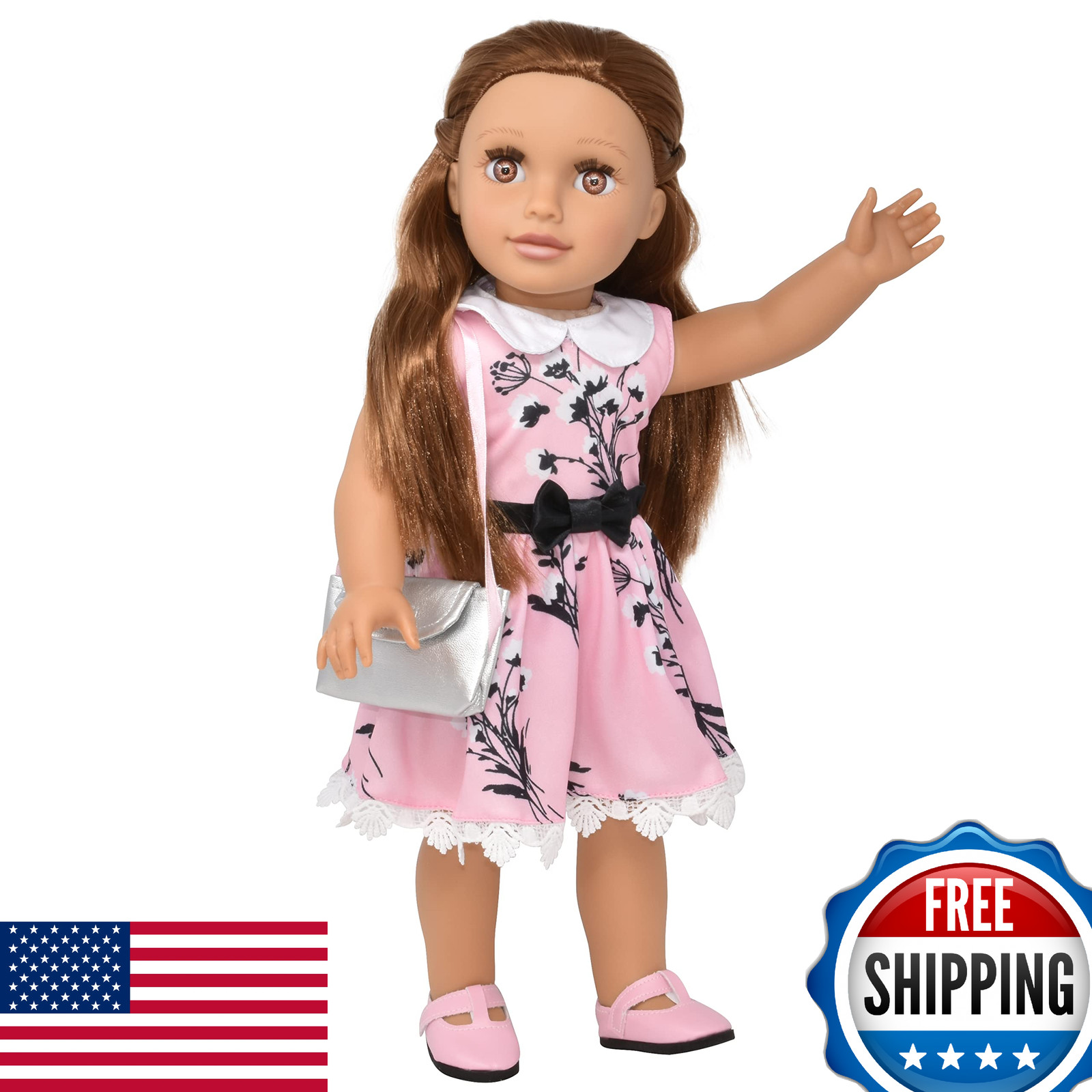 Gift Boutique Poseable 18" Fashion Doll w/ Brown Hair & Eyes