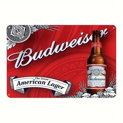Blechschild Budweiser Bier American Lager Vintage Retro 30x20cm TEL1109