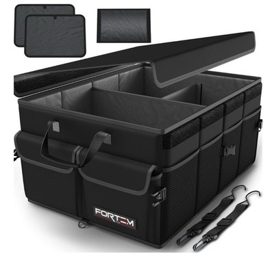 fortem car trunk organizer, Collapsible Multi Compartment SUV Organizer, Foldab
