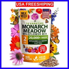 Monarch Butterfly Wildflower Seeds Mix 2oz - 20000+ Non-GMO Milkweed Seeds fo... 239.92 per gallon