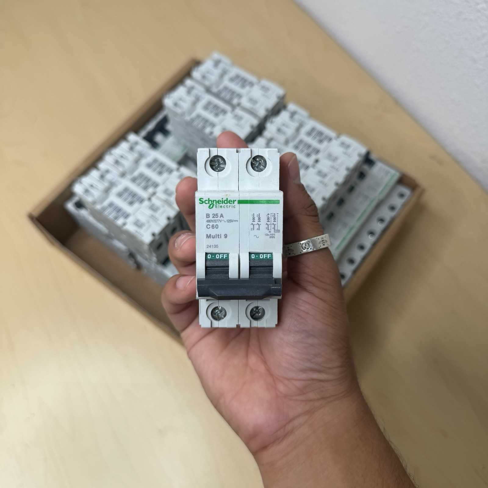 Schneider Electric Circuit Breaker B 25A C60 24135 2P Multi 9 Rep by M9F21225