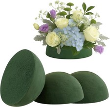 4 Pcs Floral Foam Half Ball, Green Dry Wet Floral Foam Half Round for Fresh or
