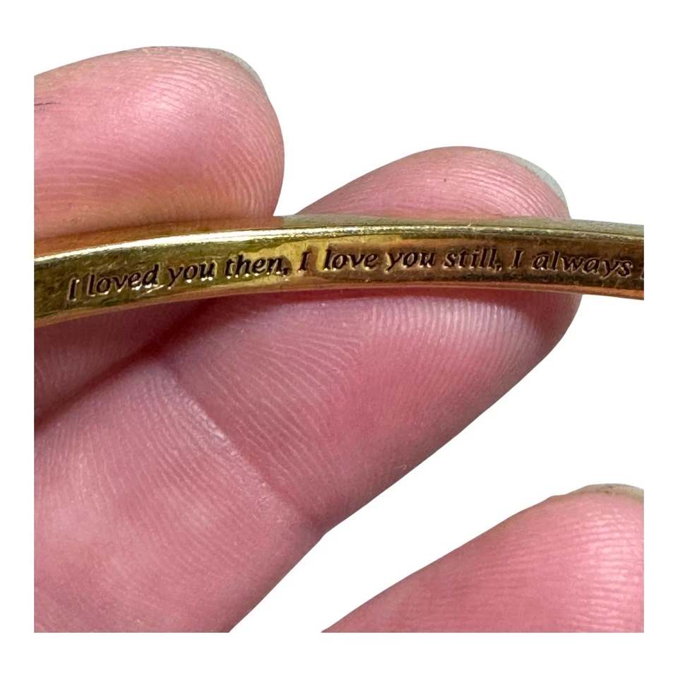 Brazalete Brazalete Diamante Forever Como Nuevo San Valentín Danbury Chapado en Oro 14k I Love Y Foto 3 de 4