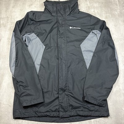 Columbia Jacket Men Small Black Eager Air Ski Winter Rain Snow Wind Shell Zip Up