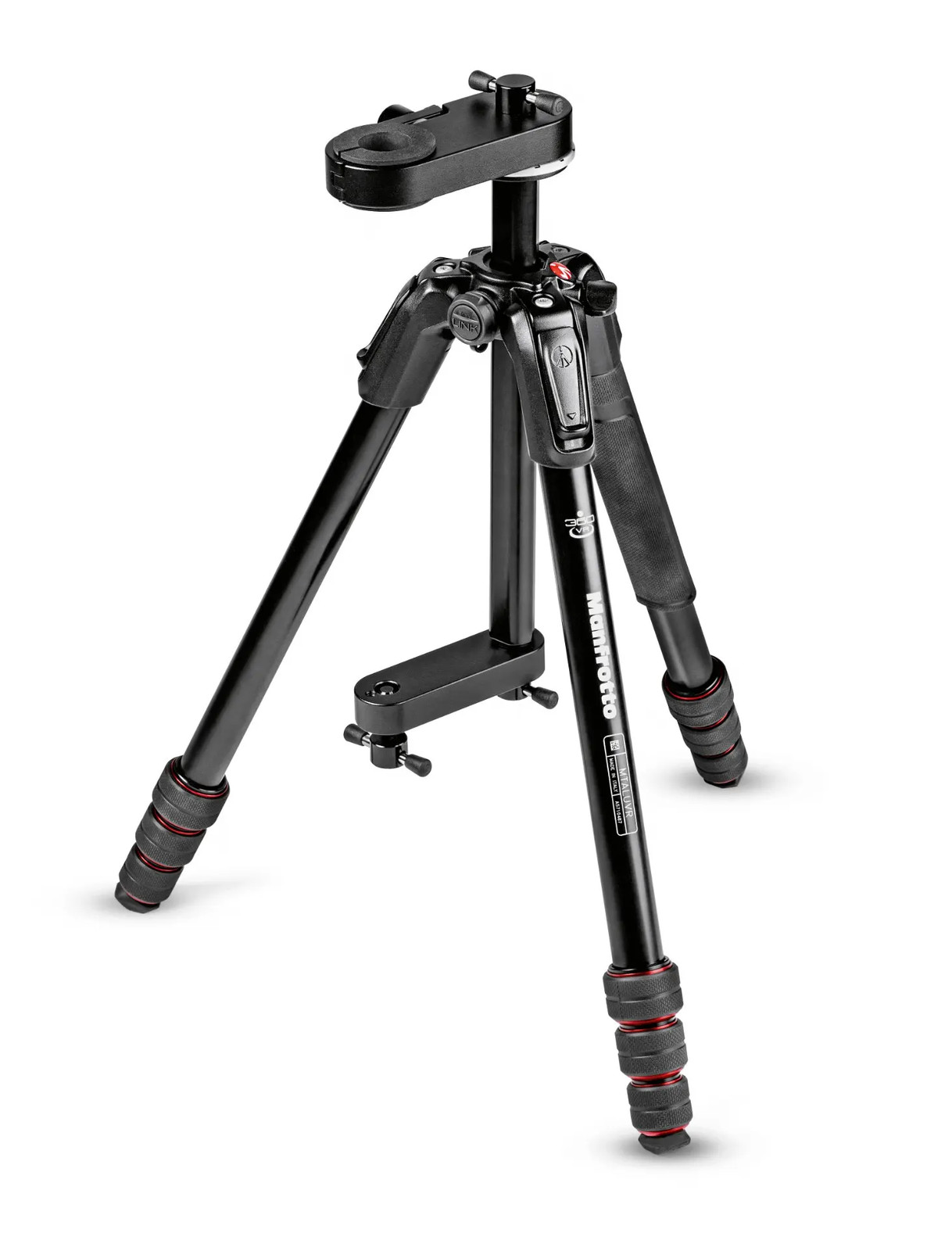 Manfrotto Aluminium VR Tripod - 7kg Capacity - 151cm Height - Black - Image 2