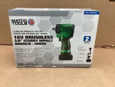 Matco Tools 16v Cordless Infinium 38 Drive Impact Wrench Kit - Green In Box