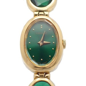 Authentic Seiko LaSalle Quartz Ladies Watch 18mm Green Dial Gold Plated Band