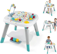 6-In-1 Baby Activity Center, Baby Jumper & Interactive Play Table with 360° Rota