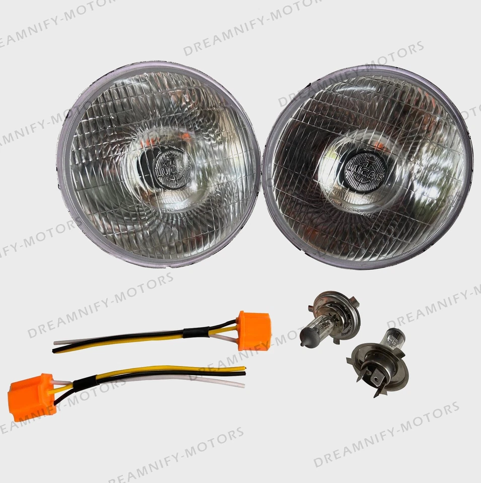 2 faros delanteros OEM Lucas F700 Land Rover Serie 12 2a MG Triumph LHD Foto 2 de 4