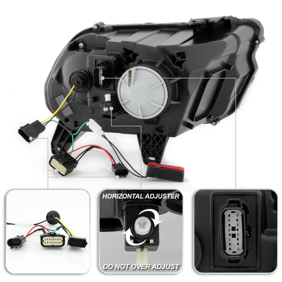 [Actualización halógena] Faros proyectores de tubo LED para Ford Mustang 2010-2014 Foto 4 de 4