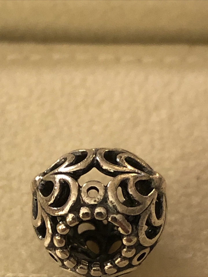 Auténtico Pandora 925 Ale Plata Esterlina Flor Silvestre Calado Dije 790890 Foto 4 de 4