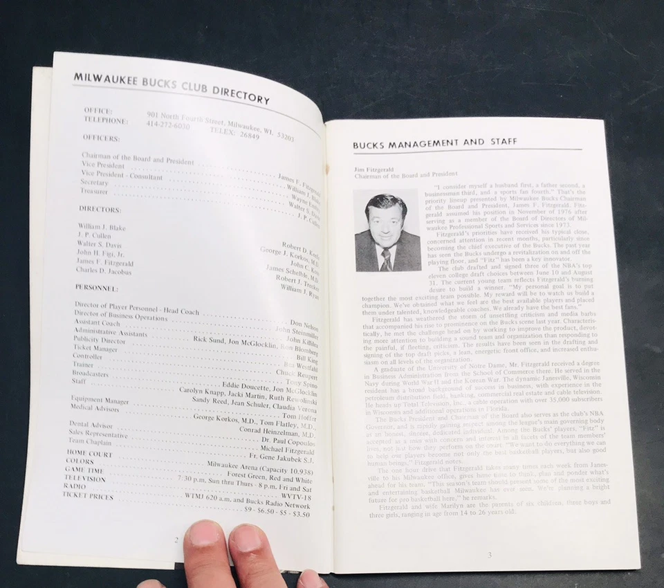 1977-78 Milwaukee Bucks Brian Winters NBA Basketball Press Media Guide Stats - Image 4 of 4