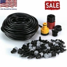 50ft Misting Cooling System Water Mister Nozzles Set Garden Irrigation Outdoor