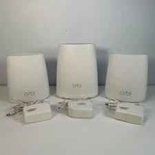 NETGEAR Orbi Lot of 3 - RBR40 Router + 2 RBS20 Satellite Home Mesh WiFi Tri-Band