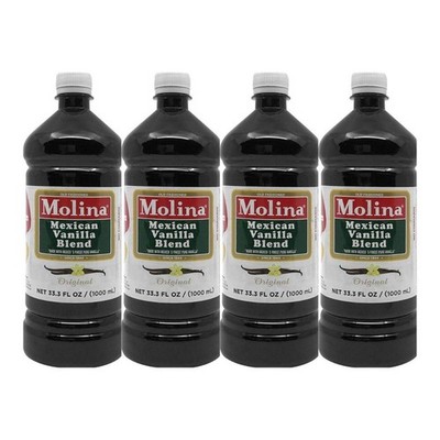 Molina Mexican Vanilla Blend Extract 33.3 Fl Oz Pack of 2