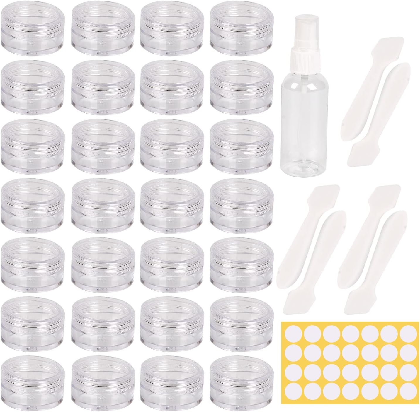 70 Pcs Sample Pots,5Ml with Lids Cosmetic Pot, Mini Cream Empty Containers,Clear