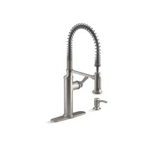 KOHLER Sous Pro-Style Pull Down Sprayer Kitchen Faucet in Stainless Steel